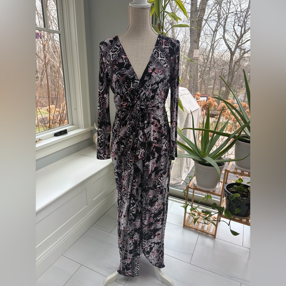 Thalia Sodi Snake Print Wrap Dress